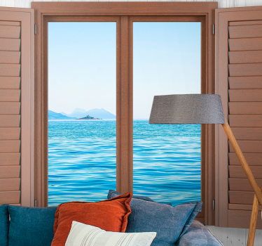 Fototapete Meer ruhiger blick aus dem fenster - TenStickers