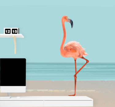 Fototapete meer flamingo am strand - TenStickers