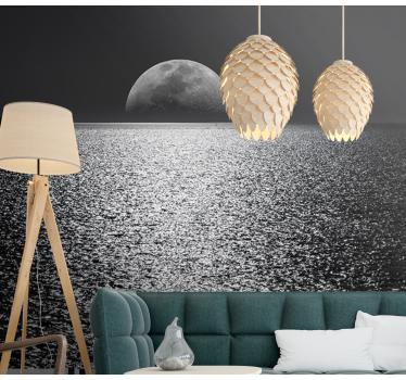 Fototapete Meer blick im mondlicht - TenStickers