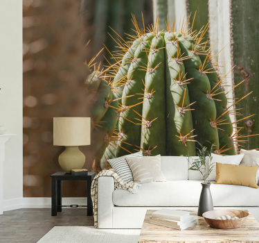 Fototapete Wüste kaktus aus nächster nähe - TenStickers
