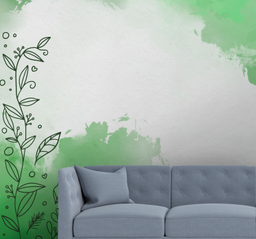 Fototapete natur botanische linienkunst - TenStickers