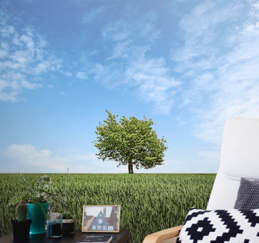 Fototapete natur einsame baumlandschaft - TenStickers