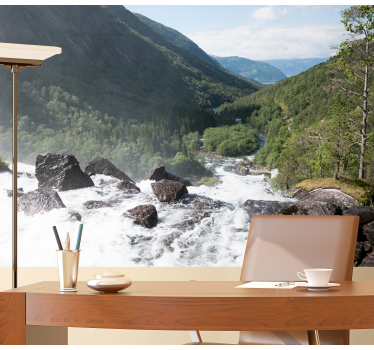 Fototapete natur fließendes flusslandschaft - TenStickers