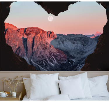 Fototapete natur herzförmige berglandschaft - TenStickers
