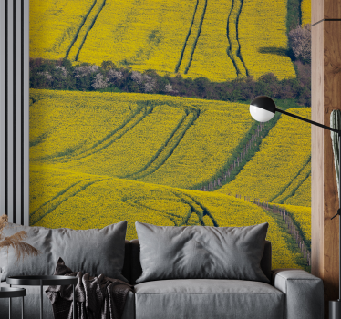 Fototapete Natur leuchtend gelbe felder - TenStickers