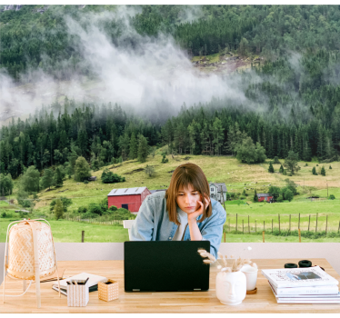 Fototapete Natur norwegischer wald - TenStickers