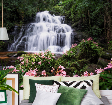 Fototapete natur opulente wasserfall landschaft - TenStickers