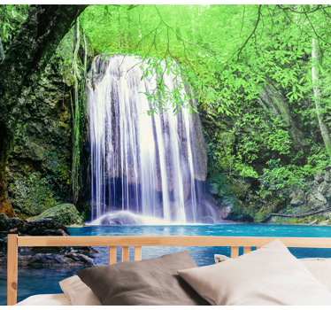 Fototapete natur ruhige wasserfall landschaft - TenStickers