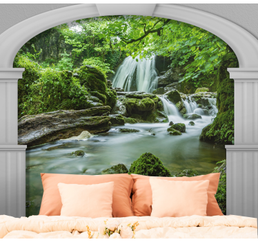 Fototapete natur sanfte wasserfall-szene - TenStickers