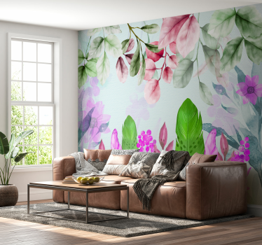 Tapete Wohnzimmer Pflanzen des Bohos - TenStickers