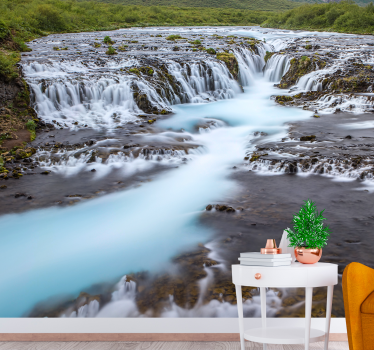 Fototapete wasserfall ruhiger wasserfallfluss - TenStickers