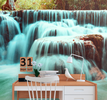 Fototapete wasserfall ruhiger wasserfluss - TenStickers