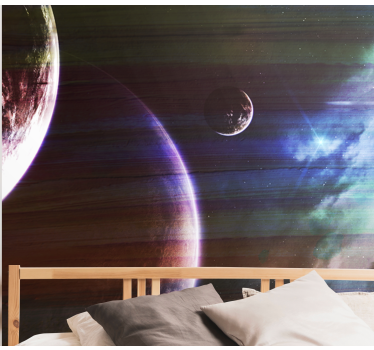 Fototapete Weltraum kosmische planetenszene - TenStickers