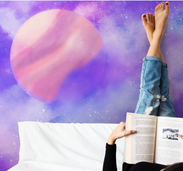 Fototapete weltraum mit kosmischer planeten-sphäre - TenStickers