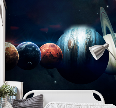 Fototapete Weltraum planeten in der umlaufbahn - TenStickers