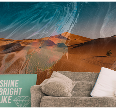Fototapete Wüste goldene sandlandschaft - TenStickers