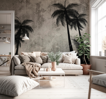 Tropische Betonlandschaft Fototapete Natur - TenStickers