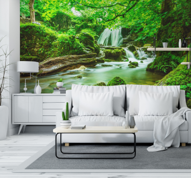 Wasserfall im dschungel Fototapete - TenStickers