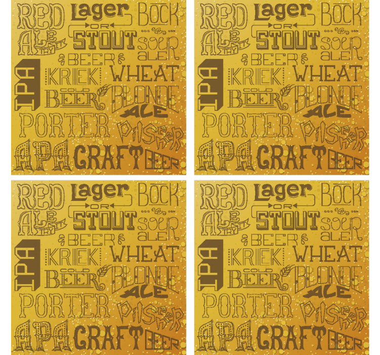 Verschiedene Biersorten Bar Untersetzer - TenStickers
