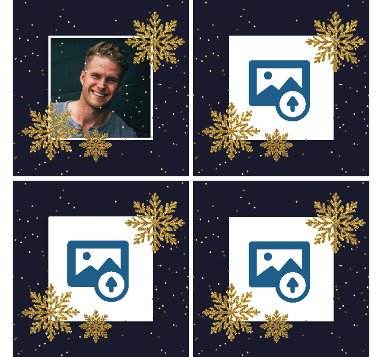 Weihnachtsrahmen mit Foto benutzerdefinierte Untersetzer - TenStickers