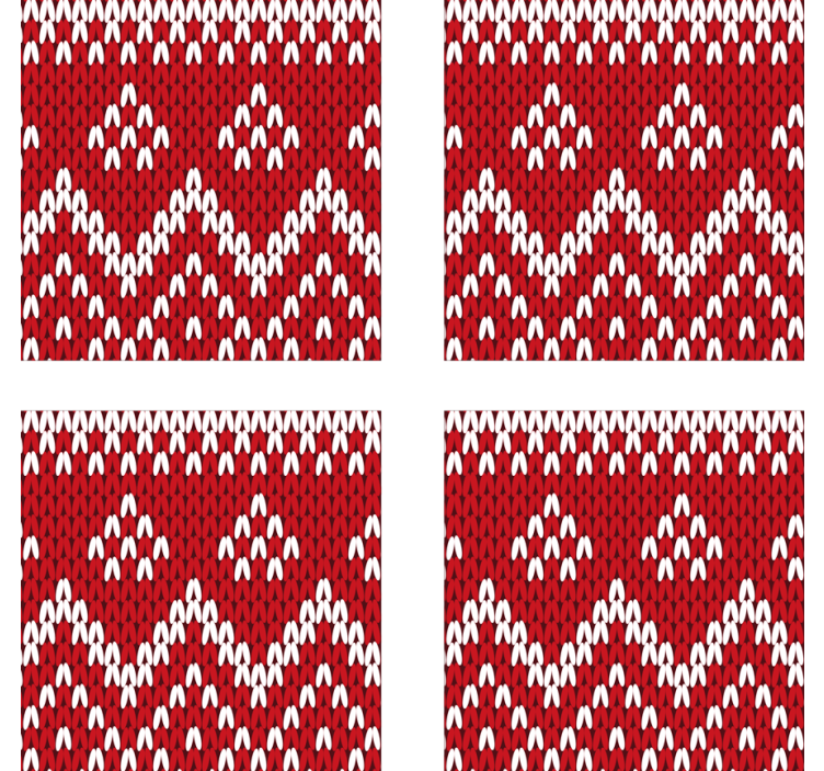 Untersetzer Weihnachten Weihnachtliches typisches Muster - TenStickers