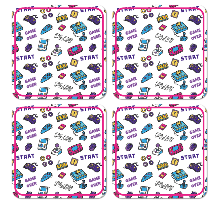 Untersetzer Freak Retro-spiel über symbole - TenStickers