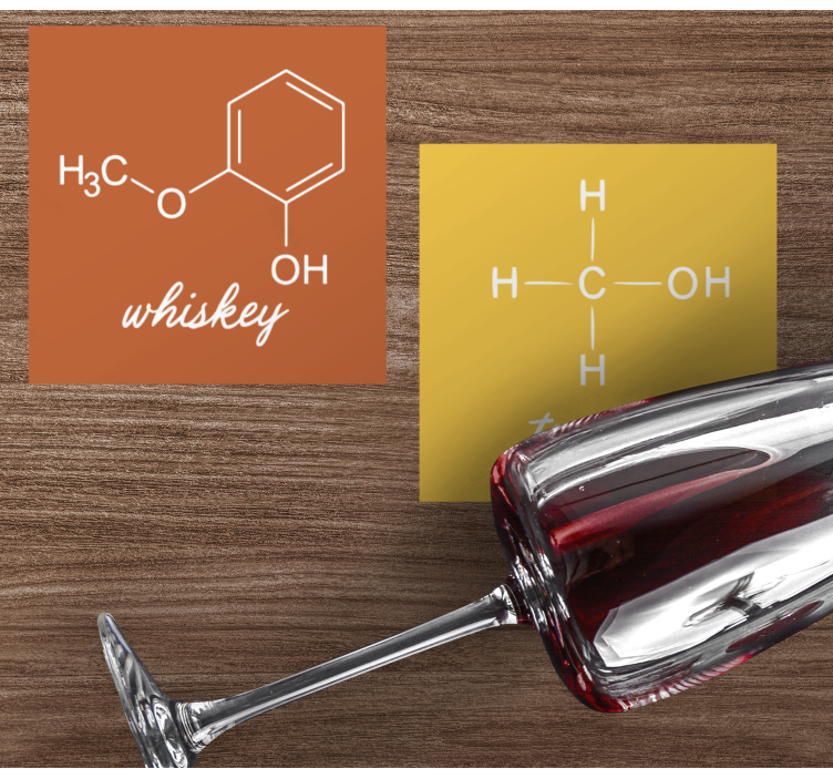 Bierdeckel sprüche chemische strukturen von spirituosen - TenStickers