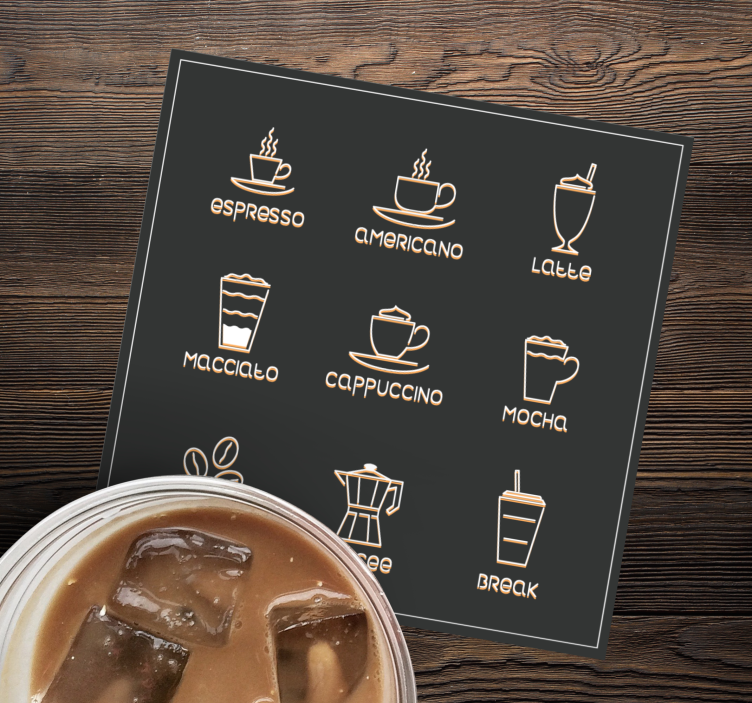 Bierdeckel sprüche für kaffee und getränke - TenStickers