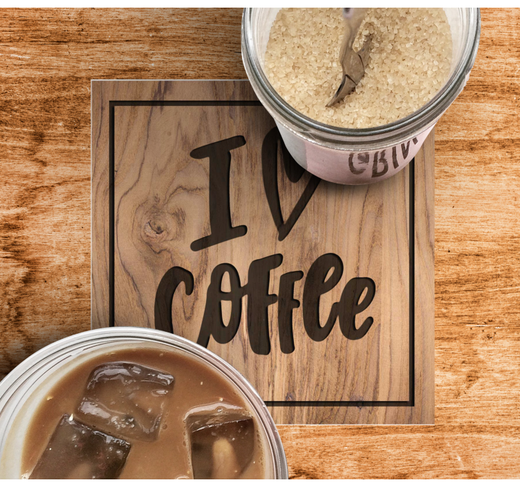 Bierdeckel sprüche kaffee liebe holzschild - TenStickers