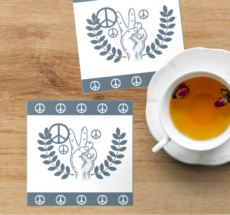 Bierdeckel sprüche mit frieden hand sieg symbol - TenStickers