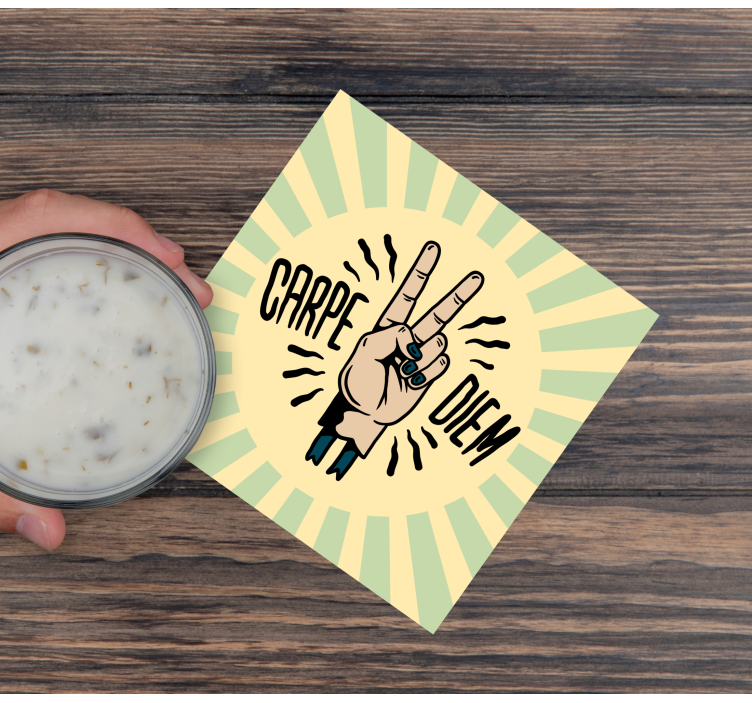 Bierdeckel sprüche mit friedenshand-symbol - TenStickers