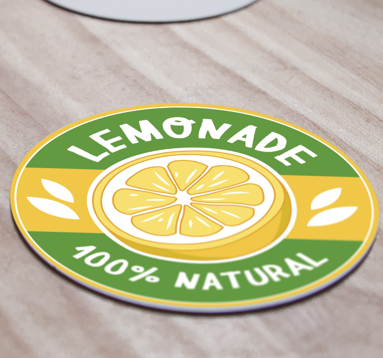Bierdeckel sprüche mit natürlichem zitronenscheiben-emblem - TenStickers