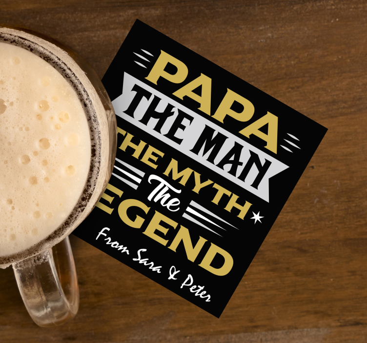 Bierdeckel Sprüche papa mythos legende - TenStickers