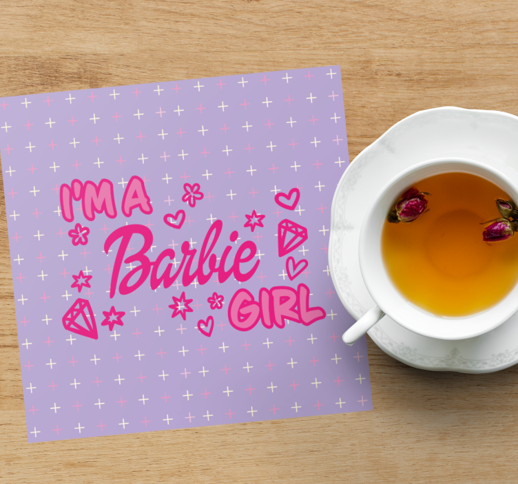 Bierdeckel sprüche verspieltes pink zitat - TenStickers