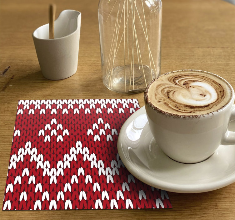 Untersetzer Weihnachten Weihnachtliches typisches Muster - TenStickers