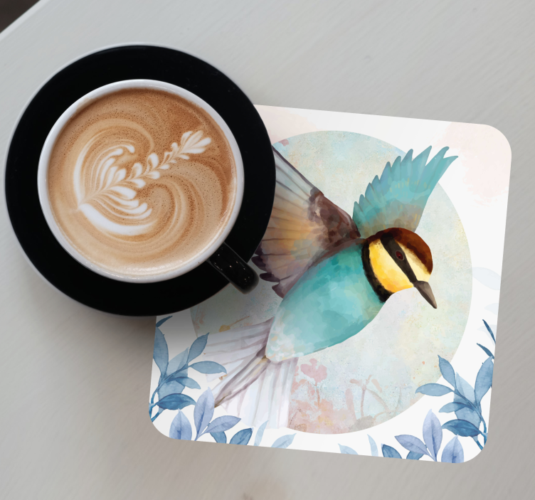 Untersetzer geek bunter fliegender vogel - TenStickers