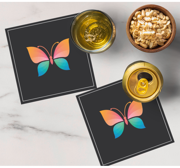 Untersetzer geek buntes schmetterlingssymbol - TenStickers