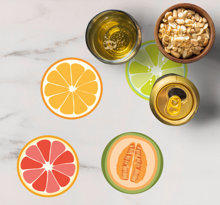 Untersetzer geek fruchtstück untersetzer - TenStickers