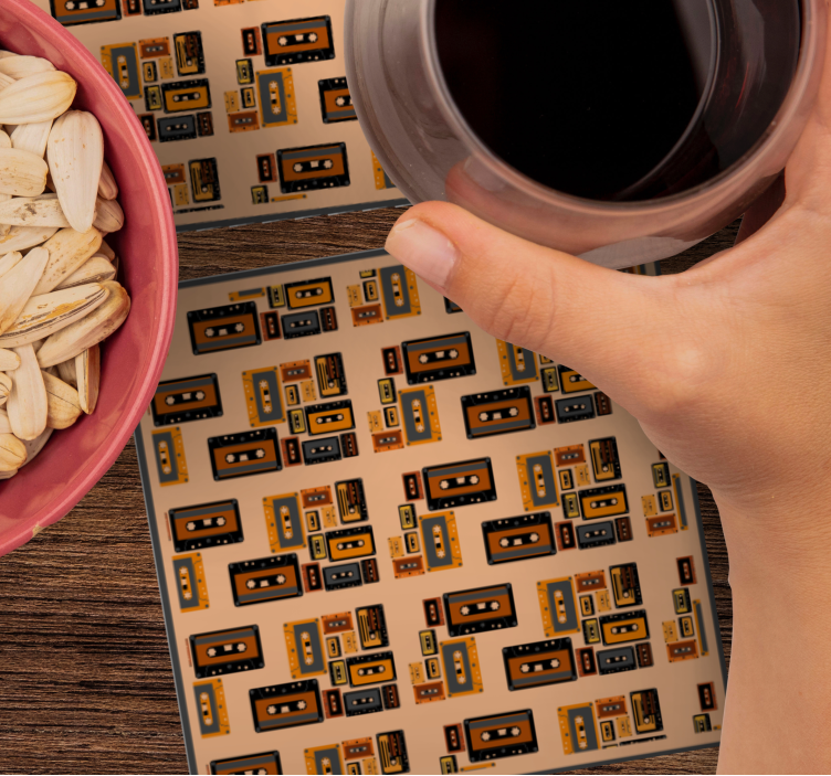 Untersetzer geek im vintage kassettendesign - TenStickers