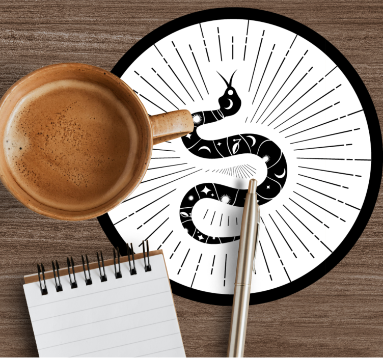 Untersetzer geek mit abstraktem schlangenmotiv - TenStickers