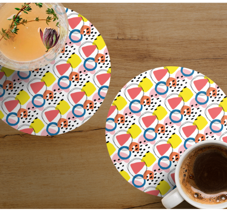 Untersetzer geek mit bunten abstrakten formen - TenStickers