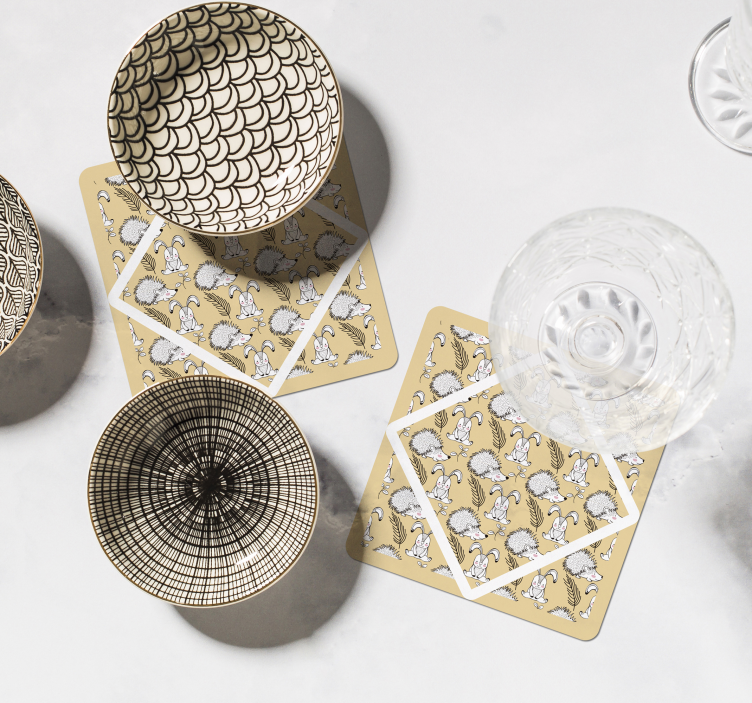 Untersetzer geek mit verspielten tiermustern - TenStickers