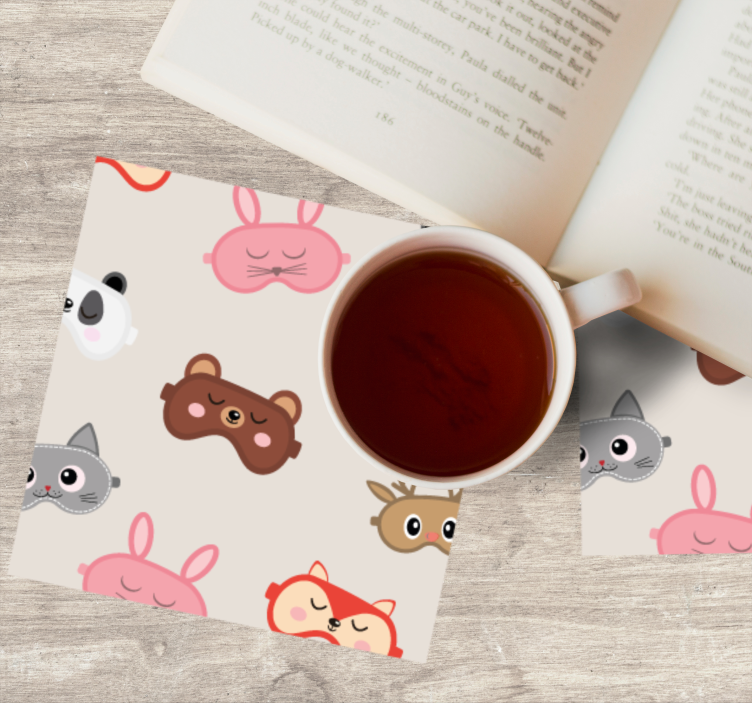 Untersetzer geek tierische gesichter kollektion - TenStickers