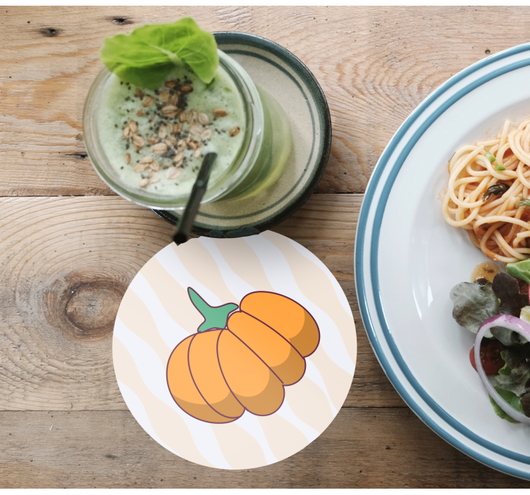 Untersetzer halloween in stilisierter kürbisform - TenStickers