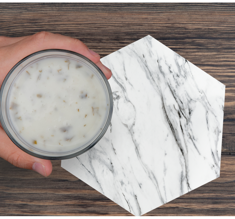 Untersetzer im hexagonalen marmor-muster - TenStickers