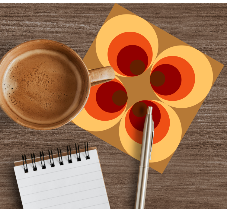 Untersetzer im kreisförmigen warmen farbverlauf - TenStickers