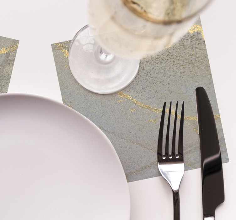 Untersetzer mit elegantem goldfolien-oberfläche - TenStickers