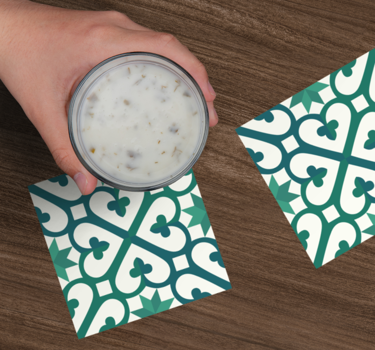 Untersetzer mit filigranem geometrischem muster - TenStickers