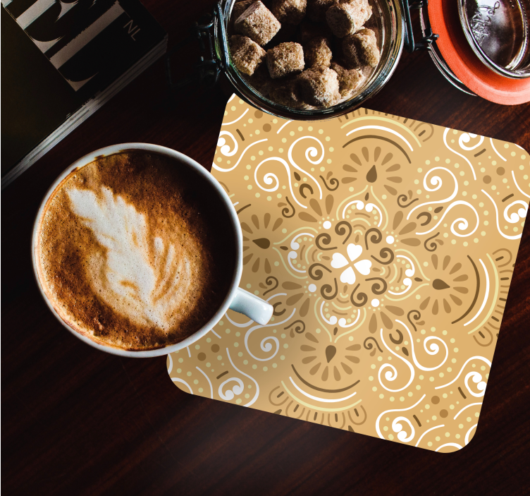 Untersetzer mit filigranem wirbelmuster - TenStickers