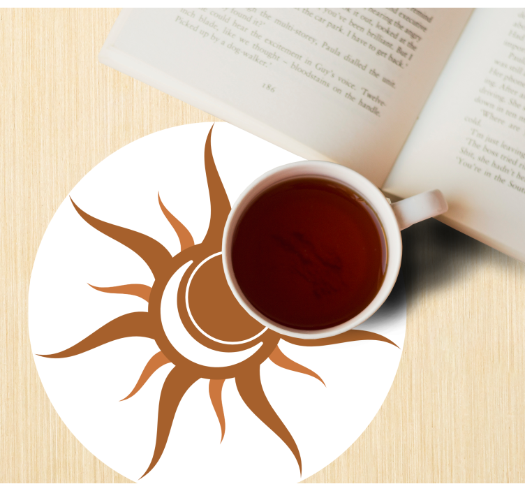 Untersetzer mit sonnenmotiv und kurven - TenStickers